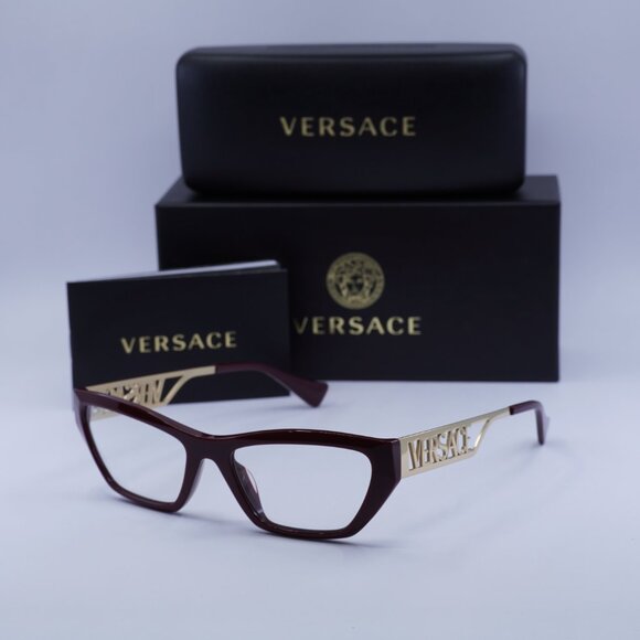 ?️ New Versace VE3327U 5381 Eyeglasses - Bordeaux Frame 55mm main image 4